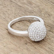 Brie 0.6ct CZ Rhodium Contemporary Sphere Ring freeshipping - Higher Class Elegance