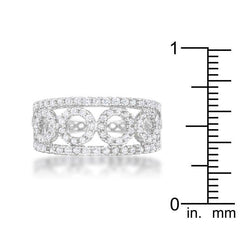Rina 0.5ct CZ Rhodium Contemporary Band Ring freeshipping - Higher Class Elegance