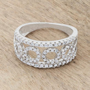 Rina 0.5ct CZ Rhodium Contemporary Band Ring freeshipping - Higher Class Elegance