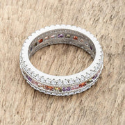 Paula 1.75ct Multicolor CZ Classic Band Ring freeshipping - Higher Class Elegance
