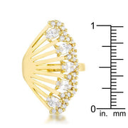 Natalie 2.15ct CZ 14k Gold Contemporary Cocktail Ring freeshipping - Higher Class Elegance