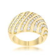 Shayla 0.95ct CZ 14k Gold Contemporary Dome Ring freeshipping - Higher Class Elegance
