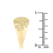 Shayla 0.95ct CZ 14k Gold Contemporary Dome Ring freeshipping - Higher Class Elegance