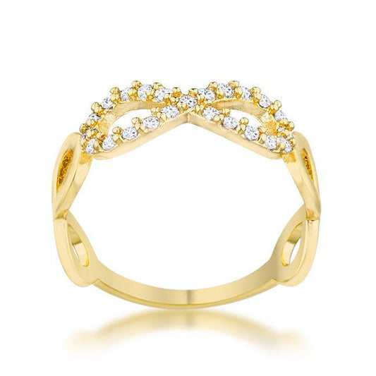 Mina 0.35ct CZ 14k Gold Infinity Ring freeshipping - Higher Class Elegance