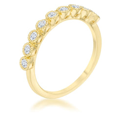 Bea 0.27ct CZ 14k Gold Delicate Band freeshipping - Higher Class Elegance