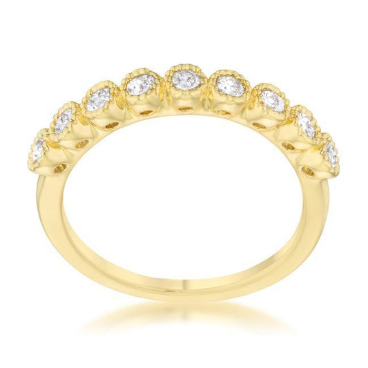Bea 0.27ct CZ 14k Gold Delicate Band freeshipping - Higher Class Elegance