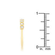 Bea 0.27ct CZ 14k Gold Delicate Band freeshipping - Higher Class Elegance