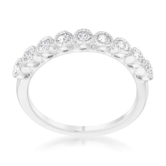 Bea 0.27ct CZ Rhodium Delicate Band freeshipping - Higher Class Elegance