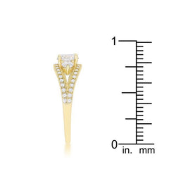 Genna 1.1ct CZ 14k Gold Delicate Classic Ring freeshipping - Higher Class Elegance