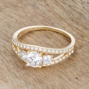 Genna 1.1ct CZ 14k Gold Delicate Classic Ring freeshipping - Higher Class Elegance