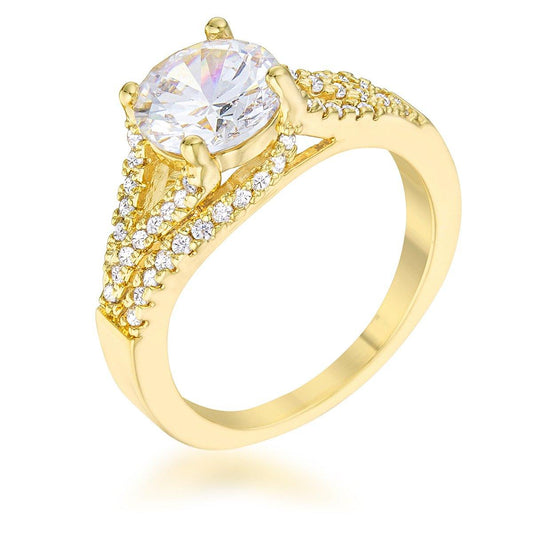 Irine 2.3ct CZ 14k Gold Classic Ring freeshipping - Higher Class Elegance
