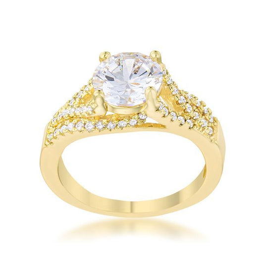 Irine 2.3ct CZ 14k Gold Classic Ring freeshipping - Higher Class Elegance