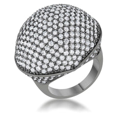 Dara 4.75ct CZ Hematite Dome Cocktail Ring freeshipping - Higher Class Elegance