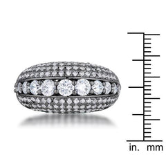 Krista 1.5ct CZ Hematite Contemporary Cocktail Ring freeshipping - Higher Class Elegance
