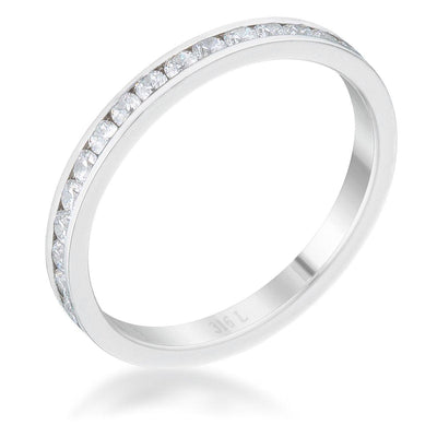Teresa 0.5ct Clear CZ Stainless Steel Eternity Band freeshipping - Higher Class Elegance