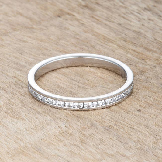 Teresa 0.5ct Clear CZ Stainless Steel Eternity Band freeshipping - Higher Class Elegance