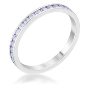 Teresa 0.5ct Light Lavender CZ Stainless Steel Eternity Band freeshipping - Higher Class Elegance