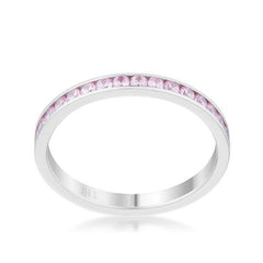 Teresa 0.5ct Pink CZ Stainless Steel Eternity Band freeshipping - Higher Class Elegance