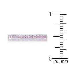 Teresa 0.5ct Pink CZ Stainless Steel Eternity Band freeshipping - Higher Class Elegance