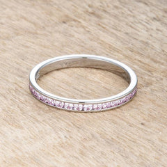 Teresa 0.5ct Pink CZ Stainless Steel Eternity Band freeshipping - Higher Class Elegance