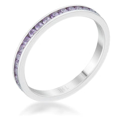 Teresa 0.5ct Lavender CZ Stainless Steel Eternity Band freeshipping - Higher Class Elegance