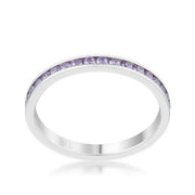 Teresa 0.5ct Lavender CZ Stainless Steel Eternity Band freeshipping - Higher Class Elegance