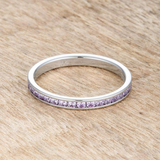 Teresa 0.5ct Lavender CZ Stainless Steel Eternity Band freeshipping - Higher Class Elegance
