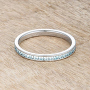 Teresa 0.5ct Aqua CZ Stainless Steel Eternity Band freeshipping - Higher Class Elegance