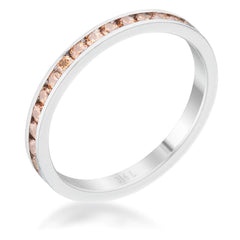 Teresa 0.5ct Champagne CZ Stainless Steel Eternity Band freeshipping - Higher Class Elegance
