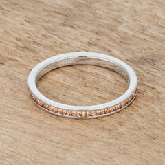 Teresa 0.5ct Champagne CZ Stainless Steel Eternity Band freeshipping - Higher Class Elegance