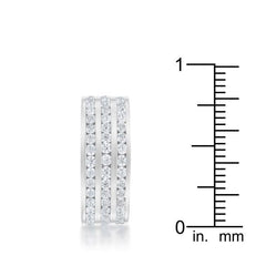 Dreya 1.6ct CZ Rhodium Stainless Steel Eternity Ring freeshipping - Higher Class Elegance
