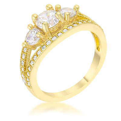 Geneviere 1.45ct CZ 14k Gold Classic Ring freeshipping - Higher Class Elegance