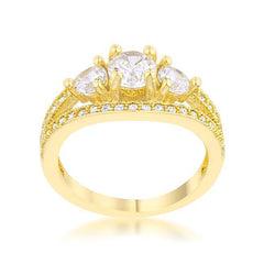 Geneviere 1.45ct CZ 14k Gold Classic Ring freeshipping - Higher Class Elegance
