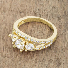 Geneviere 1.45ct CZ 14k Gold Classic Ring freeshipping - Higher Class Elegance