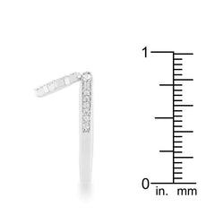 Snowflake 0.35ct CZ Rhodium Simple Holiday Charm Band Ring freeshipping - Higher Class Elegance