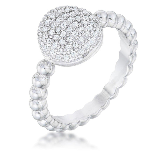 Stunning CZ Rhodium Ring freeshipping - Higher Class Elegance