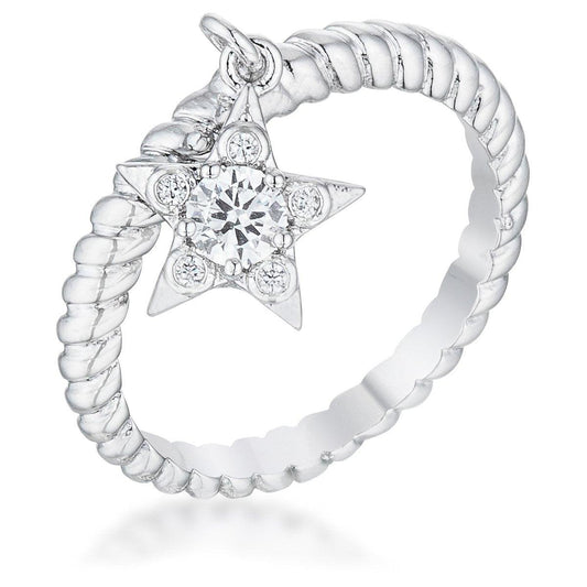 Cubic Zirconia Star Charm Fashion Ring freeshipping - Higher Class Elegance