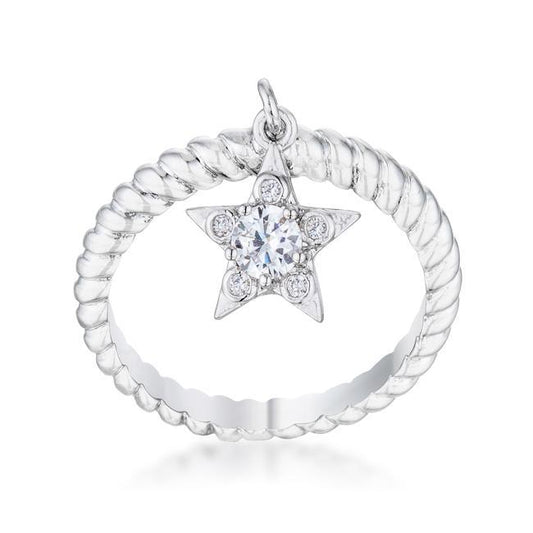 Cubic Zirconia Star Charm Fashion Ring freeshipping - Higher Class Elegance