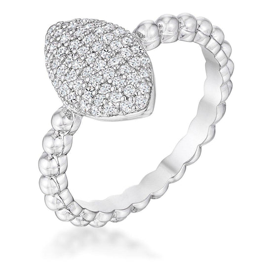 .3Ct Beautiful Oval-Designed Rhodium Ring With Clear CZ freeshipping - Higher Class Elegance