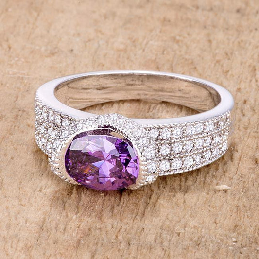 1.6 Ct Amethyst Oval CZ Ring freeshipping - Higher Class Elegance