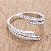 1.12Ct Delicate Rhodium Plated CZ Wrap Ring freeshipping - Higher Class Elegance
