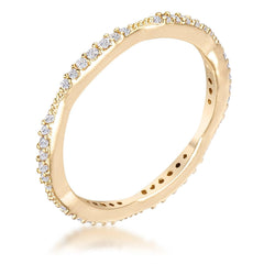 .42Ct Dainty 18k Gold Plated Micro Pave CZ Stackable Eternity Ring freeshipping - Higher Class Elegance