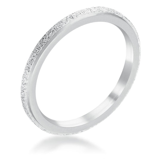 Diamond Cut Stainless Steel Stackable Ring freeshipping - Higher Class Elegance