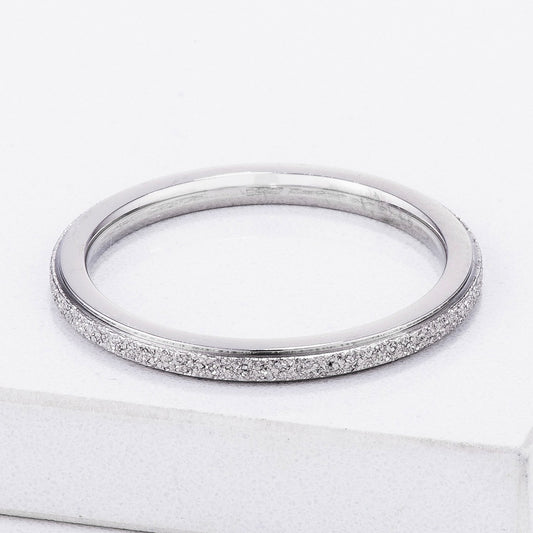 Diamond Cut Stainless Steel Stackable Ring freeshipping - Higher Class Elegance