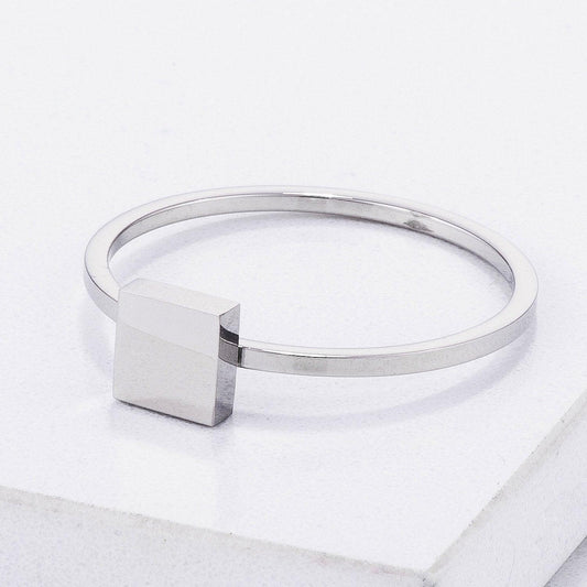 Stainless Steel Square Stackable Ring freeshipping - Higher Class Elegance