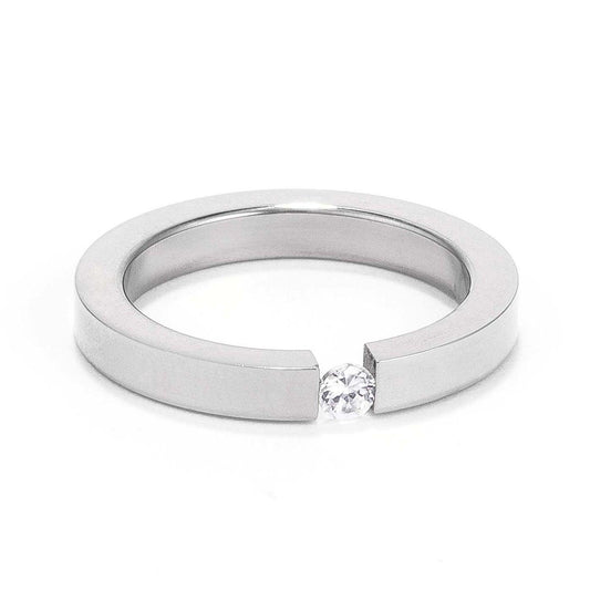 3MM Stainless Steel Floating Solitaire Ring freeshipping - Higher Class Elegance