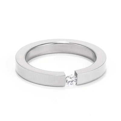 4MM Stainless Steel Floating Solitaire Ring freeshipping - Higher Class Elegance