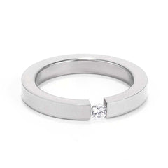 4MM Stainless Steel Floating Solitaire Ring freeshipping - Higher Class Elegance