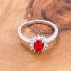 Ruby Red CZ Petite Oval Ring freeshipping - Higher Class Elegance