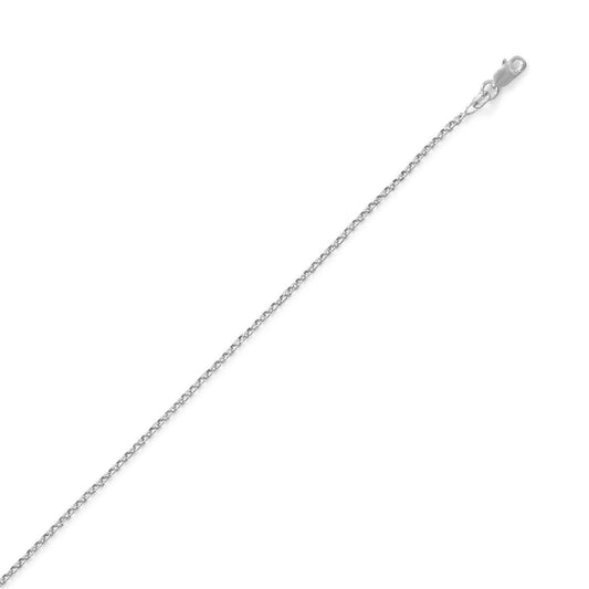 Rhodium Plated 025 Rolo Chain (1.1mm) freeshipping - Higher Class Elegance